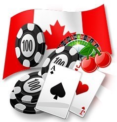canada flag chips cards casino